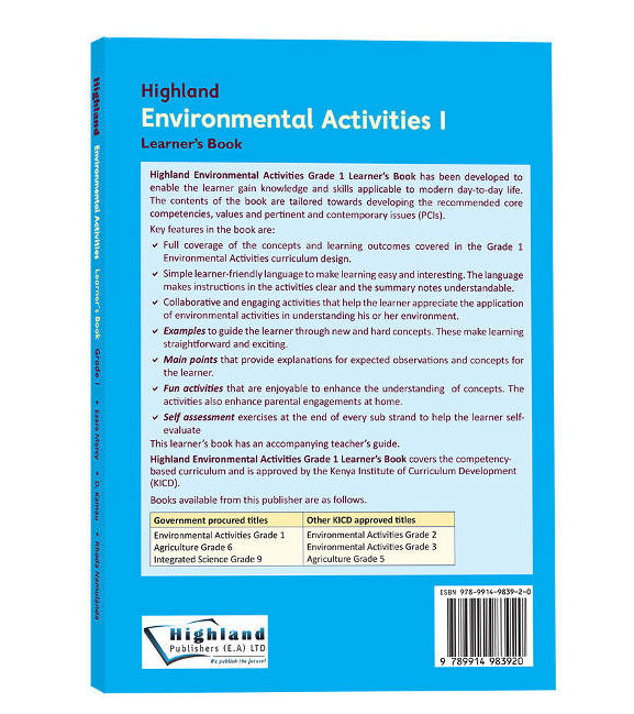 Highland Environmental Activities Grade 1 (Rationalised)