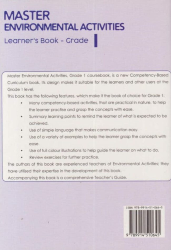 Booklyst Master Environmental Activities Grade 1 (Rationalised)