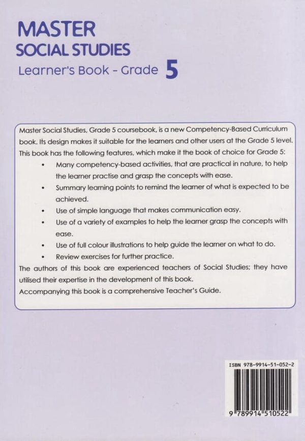Booklyst Master Social Studies Grade 5 (Rationalised)