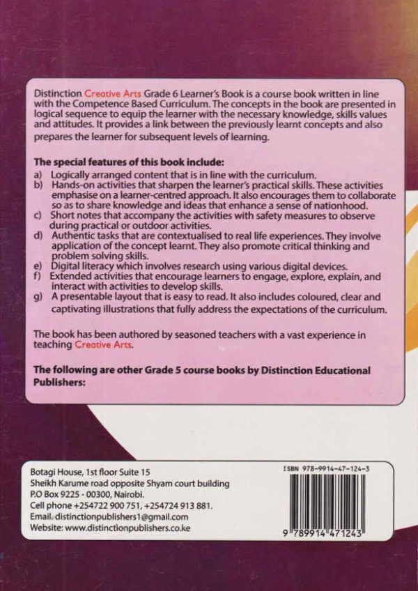 Distinction Creative Arts Grade 6 (Rationalised)