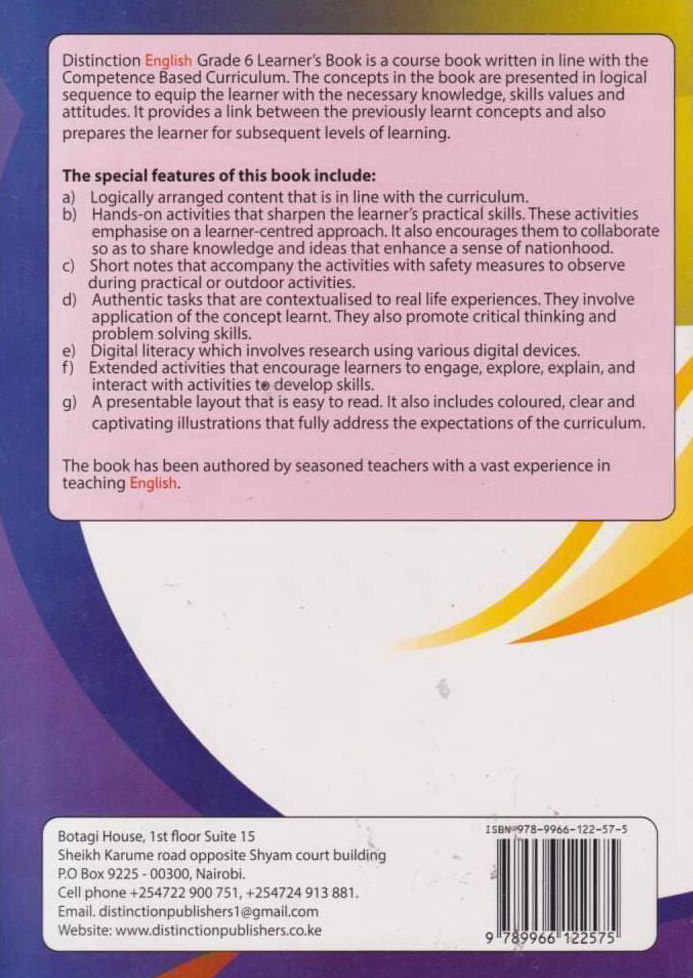 Distinction English Grade 6 (Rationalised)