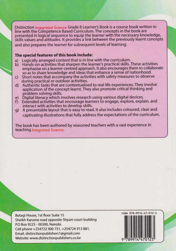 Distinction Integrated Science Grade 8 (Rationalised)