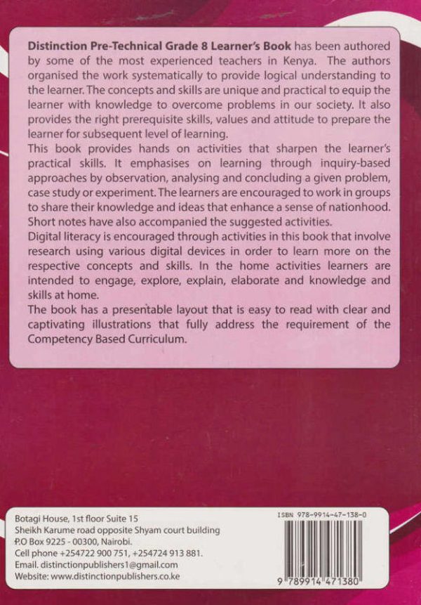 Distinction Pre-Technical Studies Grade 8 (Rationalised)