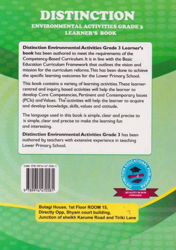 Distinction Environmental Activities GD3 (Rationalised)