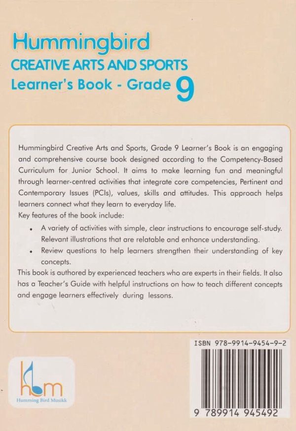 Hummingbird Creative Arts & Sports Grade 9 (Rationalised)