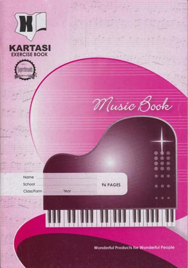 Kartasi A4 96pg Music Exercise Book