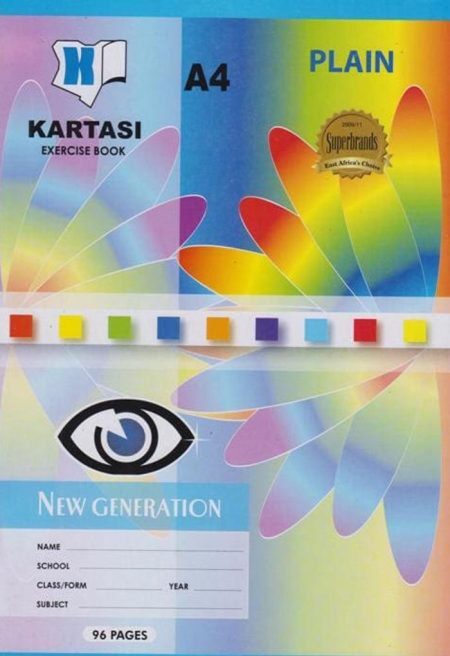 Kartasi A4 96pg Exercise Book – Plain
