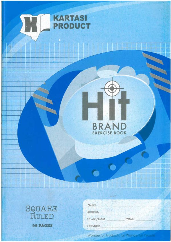 Kartasi A4 96pg Exercise Book – Square Ruled
