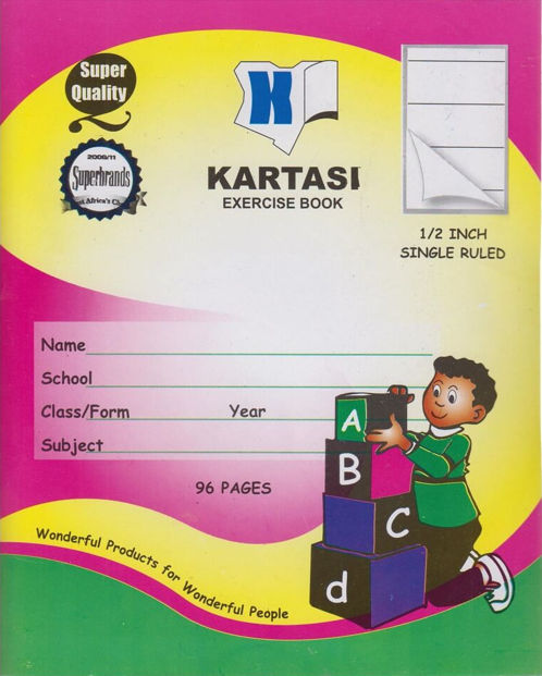 Kartasi A5 96pg Exercise Book – ½" Irish Ruled