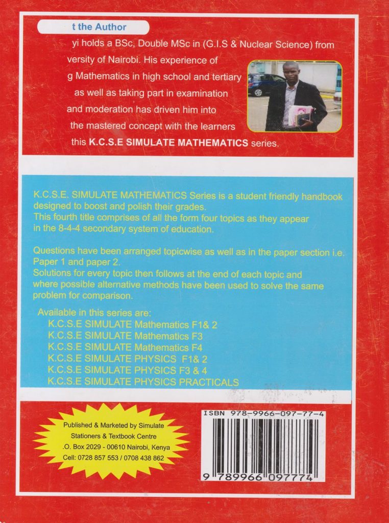 KCSE Simulate Form 4 Mathematics (Past Papers 1989-2025)