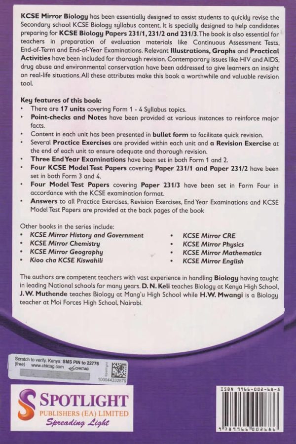 KCSE Mirror Biology - Revised 3rd Edition (Spotlight).