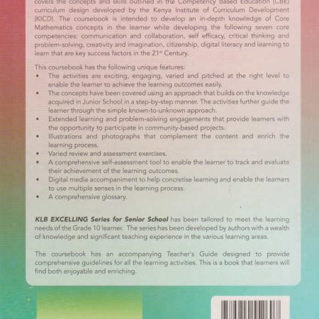 KLB-Excelling-Core-Mathematics-Grade-10-B-Rationalised-Riki-Bookshop