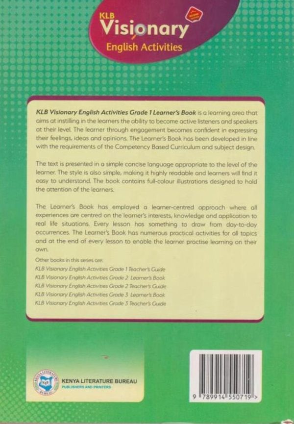 KLB Visionary English Activities Grade 1 (Rationalised)