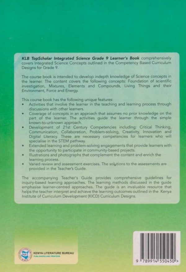 KLB Top Scholar Integrated Science GD9 (Rationalised)