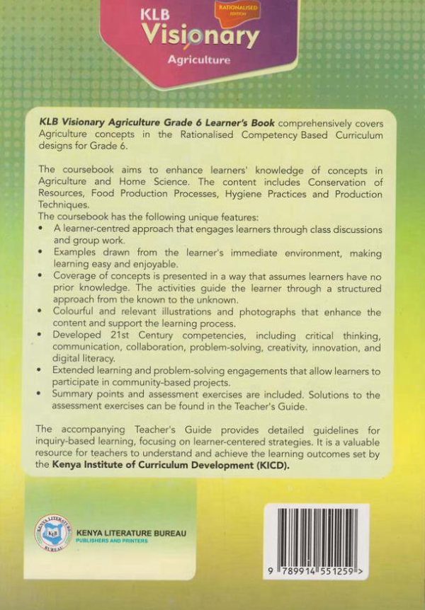 KLB Visionary Agriculture Grade 6 (Rationalised)