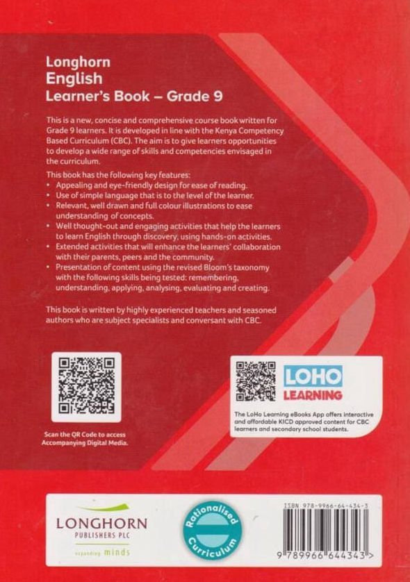 Longhorn English Grade 9 (Rationalised)