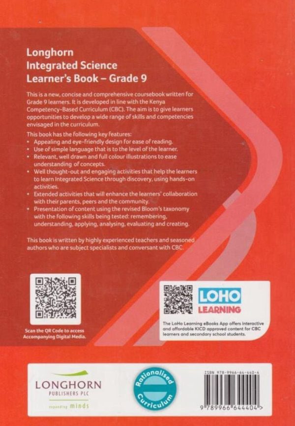 Longhorn Integrated Science Grade 9 (Rationalised)
