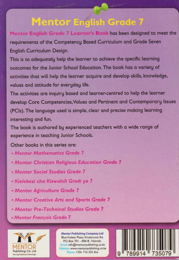 Mentor English Grade 7 (Rationalised)