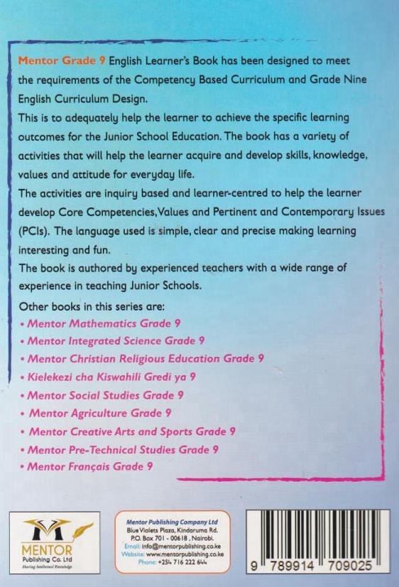 Mentor English Grade 9 (Rationalised)
