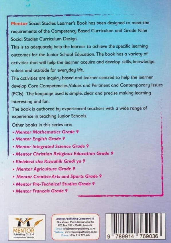 Mentor Social Studies Grade 9 (Rationalised)