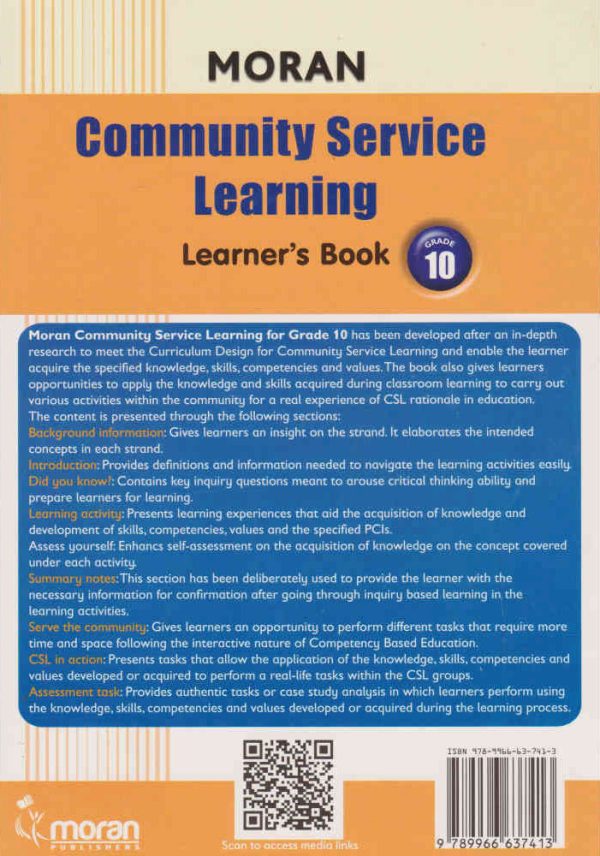 Moran Community Service Learning Grade 10