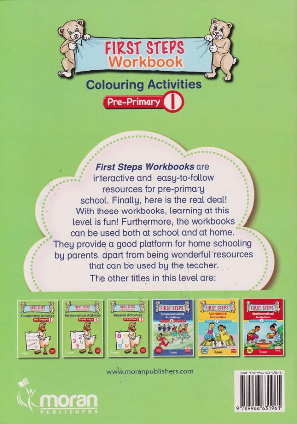 Moran First Steps Workbook: Colouring Activities PP1