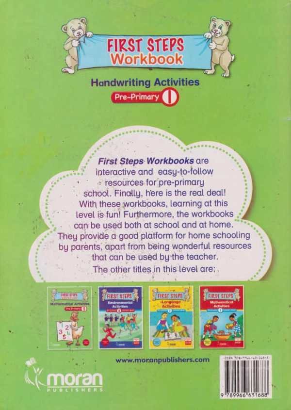 Moran First Steps Workbook: Handwriting Activities PP1