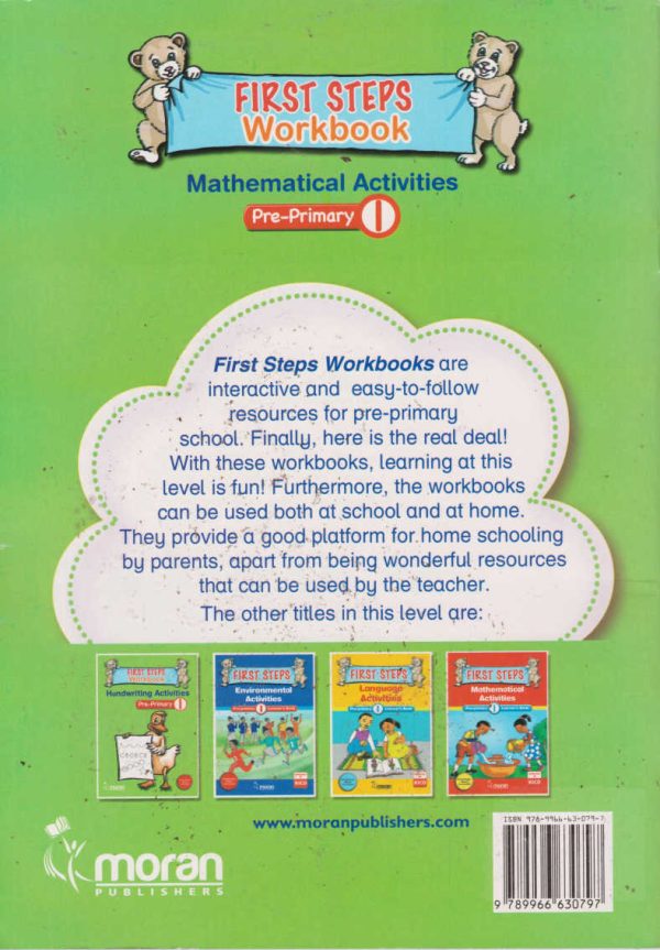 Moran First Steps Workbook: Mathematical Activities PP1