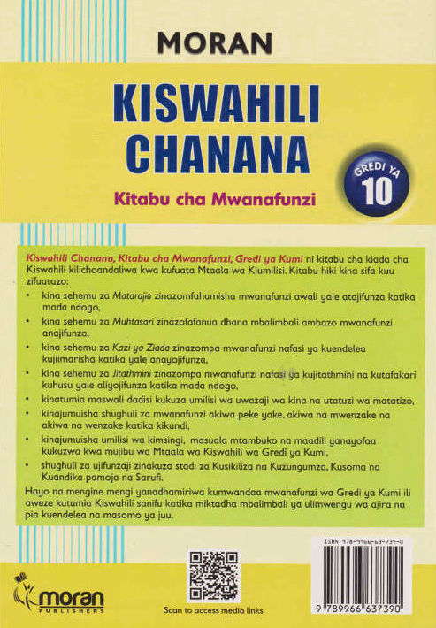 Moran Kiswahili Chanana Grade 10