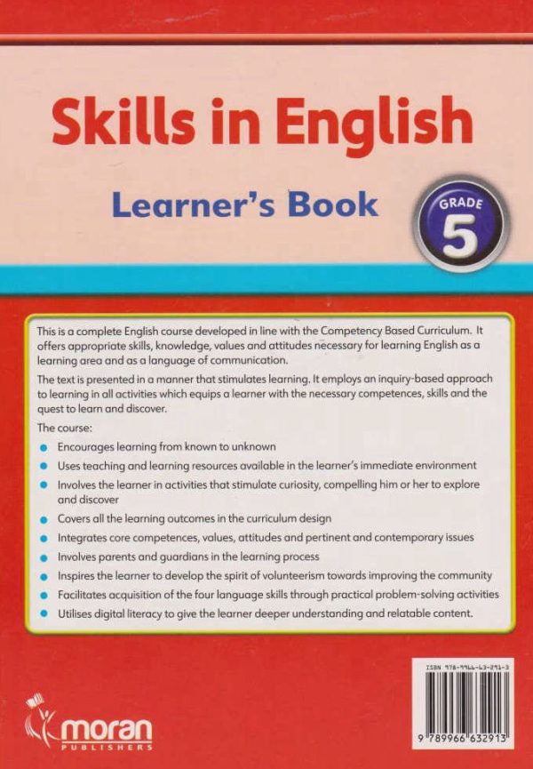 Moran Skills in English Grade 5 (Rationalised)
