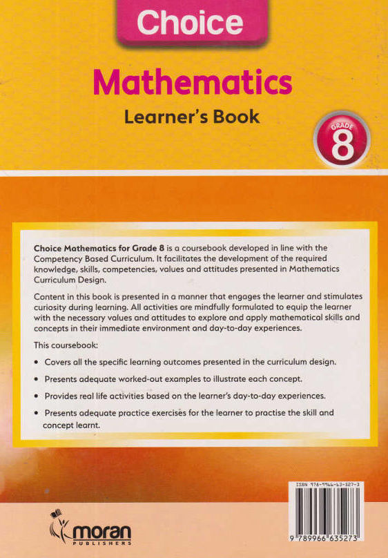 Moran Choice Mathematics Grade 8 (Rationalised)