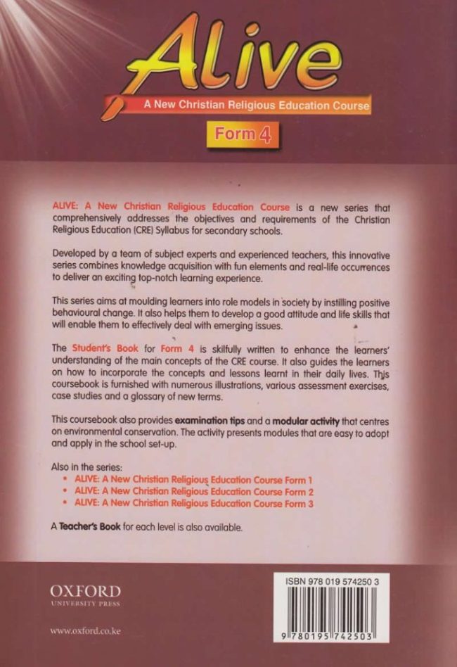 Alive: A New CRE Course Form 4 (Oxford)