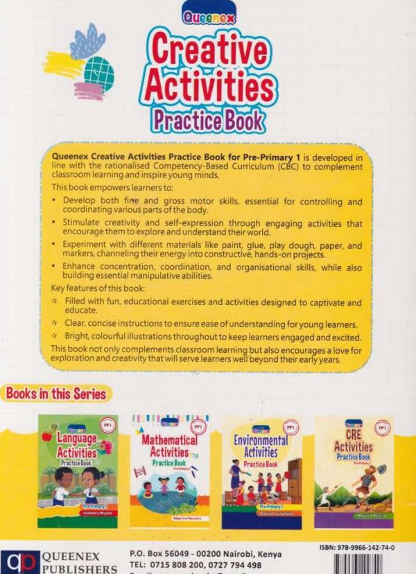 Queenex Creative Activities Practice Book PP1 (Rationalised)