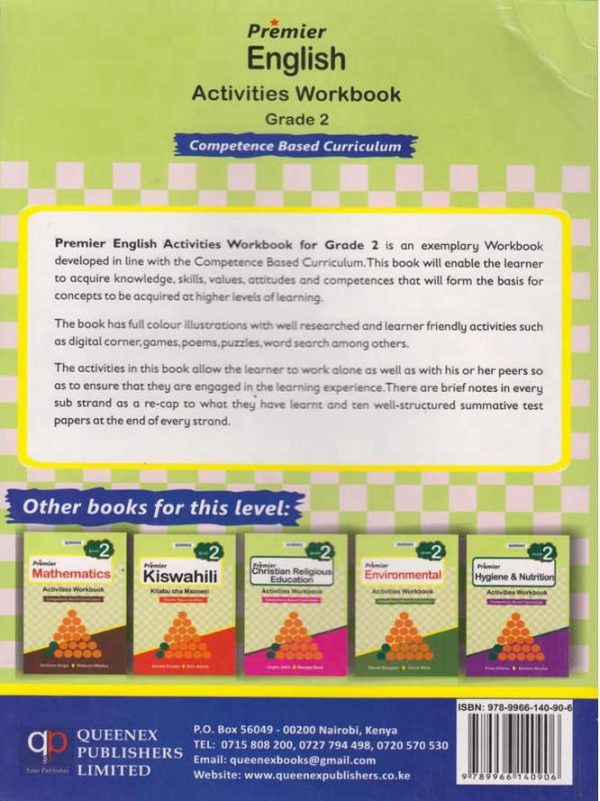 Queenex Premier English Activity Workbook Grade 2