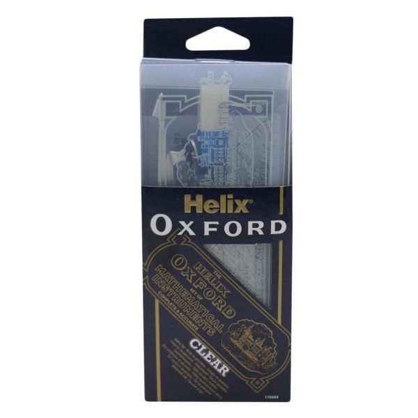 Helix Oxford Clear Geometry Set with Plastic Case