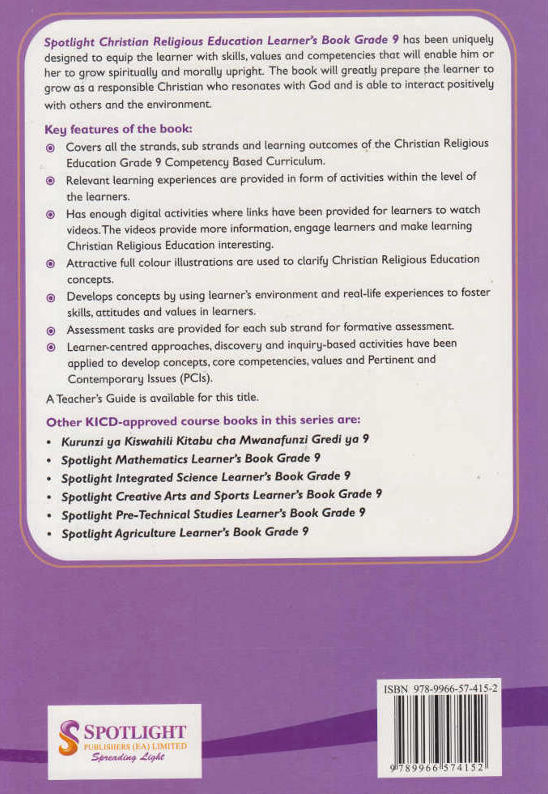 Spotlight CRE Activities Grade 9 (Rationalised)