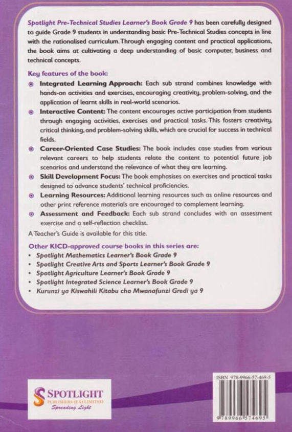 Spotlight Pre-Technical Studies Grade 9 (Rationalised)