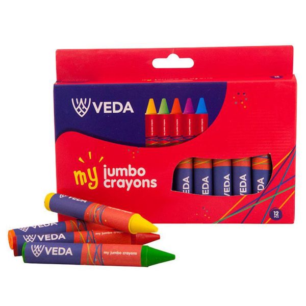 Veda Jumbo Crayons 12s