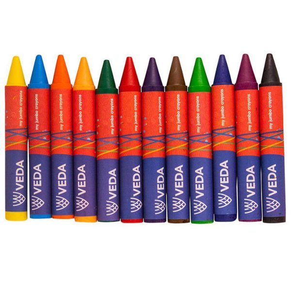 Veda Jumbo Crayons 12s