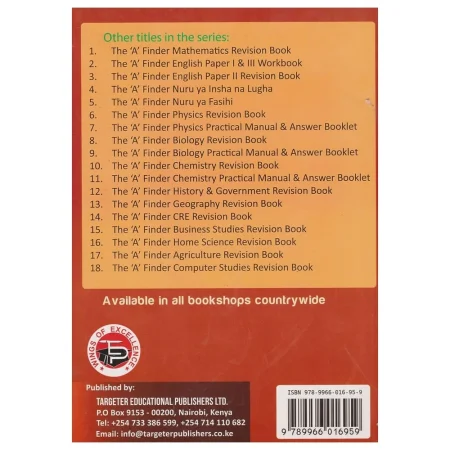 A Finder French Revision Book KCSE French Revision Targeter Series cover – Kenya secondary school French exam revision guide