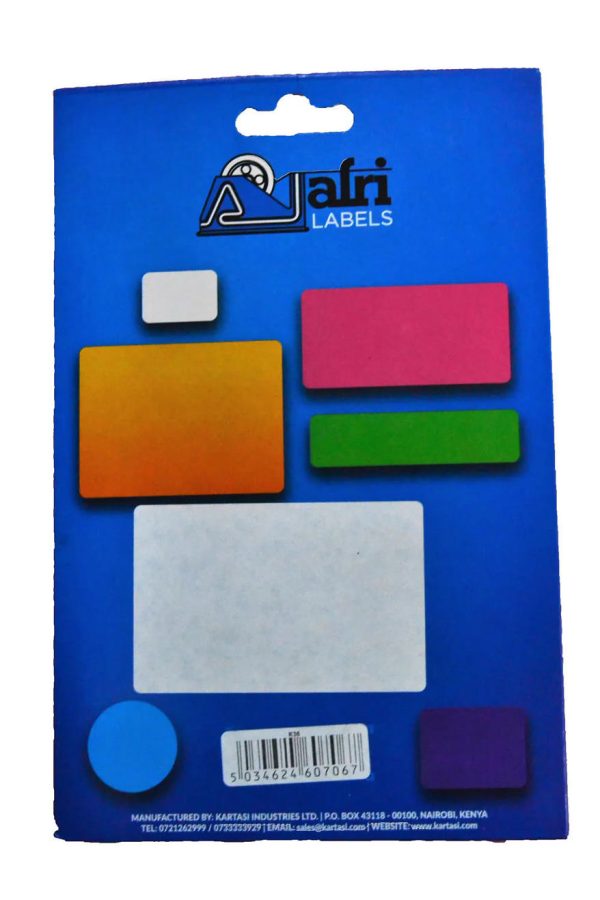 Afri Self-Adhesive White Labels - K36