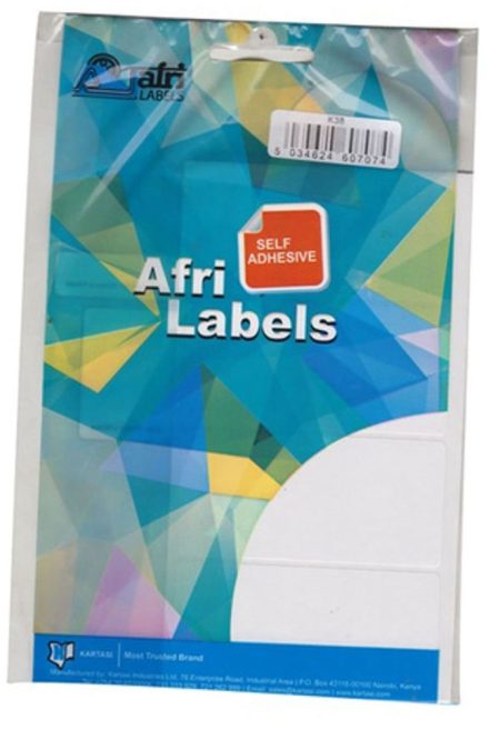 Afri Labels K38 White Self-Adhesive