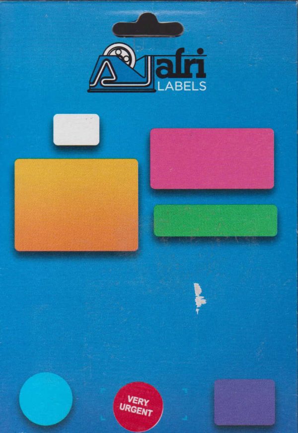 Afri Self-Adhesive Coloured Labels - Very Urgent