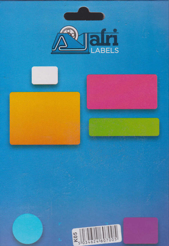 Afri Self-Adhesive White Labels - K05