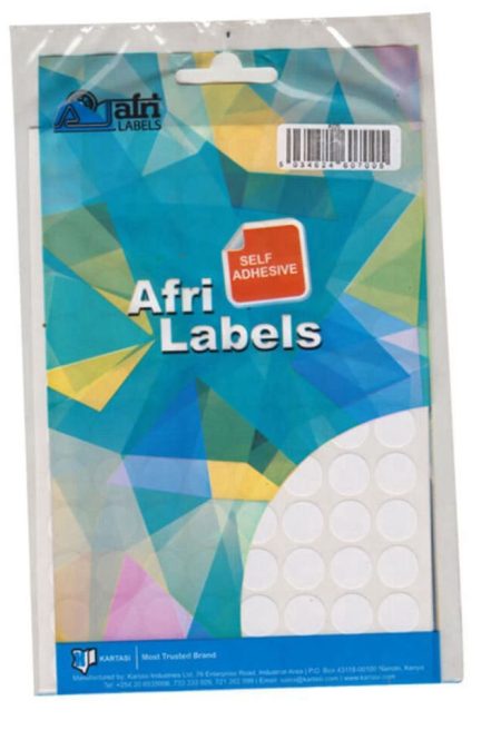 Afri K09 White Self-Adhesive Labels