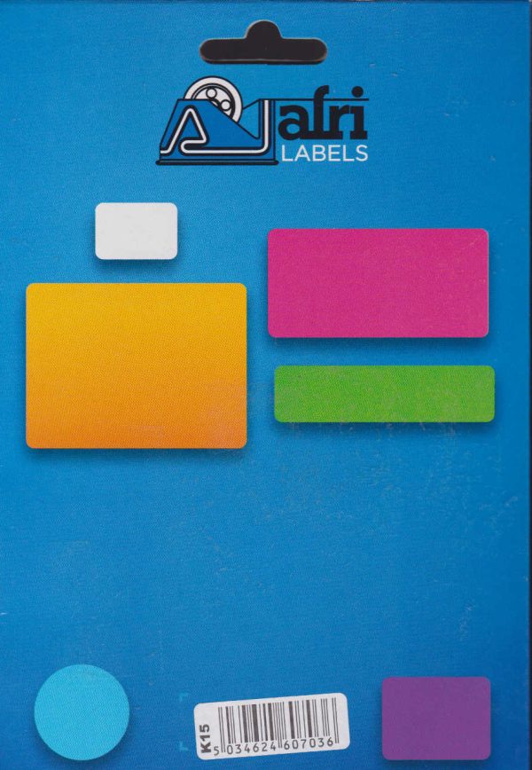 Afri K15 White Self Adhesive Labels