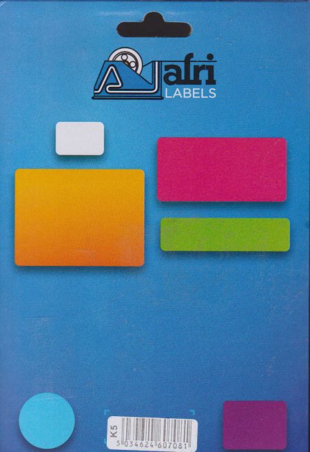 Afri K5 White Self-Adhesive Labels