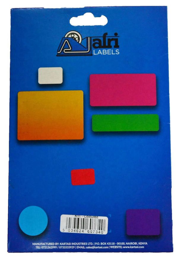 Afri Self-Adhesive Coloured Lebels - K11 Red