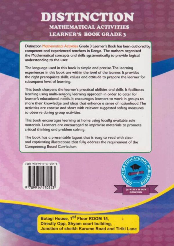 Distinction Mathematical Activities Grade 3 (Rationalised)