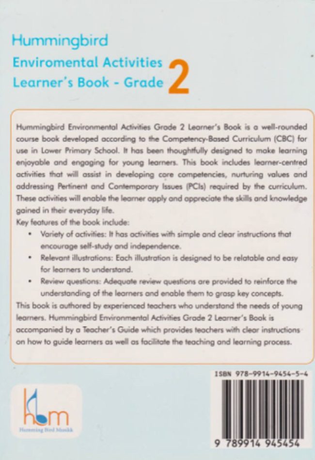 Hummingbird Environmental Activities GD2 (Rationalised)